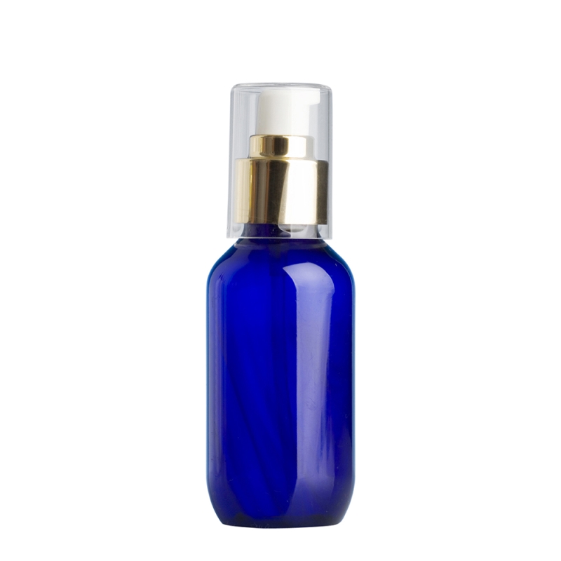 100ml Blue Prem Btl & 24mm Gold Cos Lotion