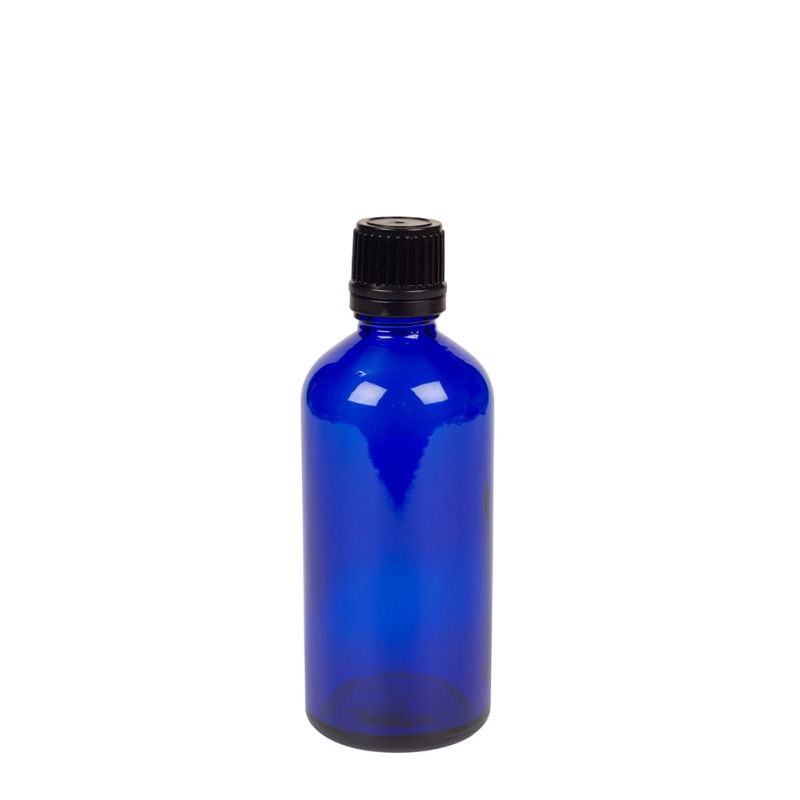 100ml Blue Drip Btl (China) & 18mm Black  T/T