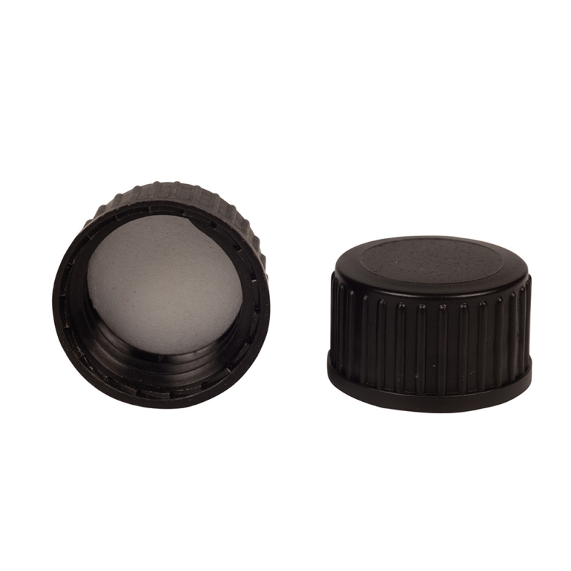 18mm Black Non Tamper Foam Wadded Cap