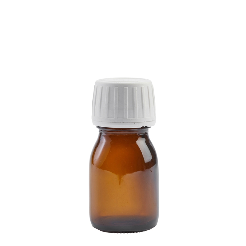 30ml Amber Syrup Btl & 28mm White Deep T/T