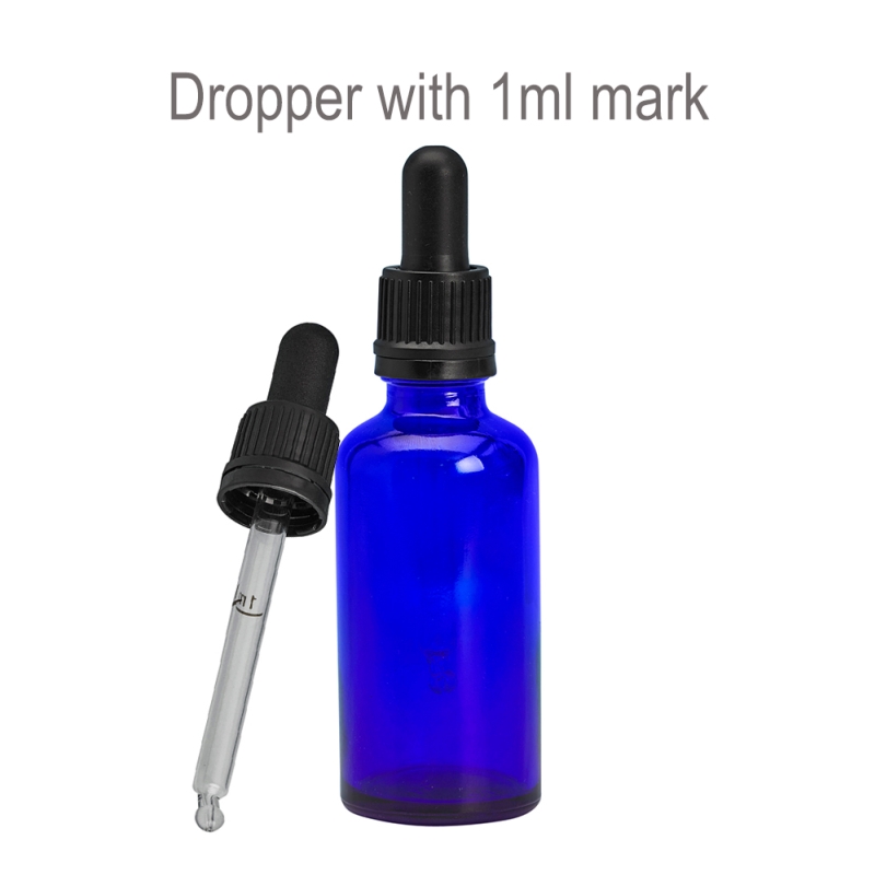 50ml Blue Drip Btl (Germany) & 18mm Black T/T Dropper 1ML