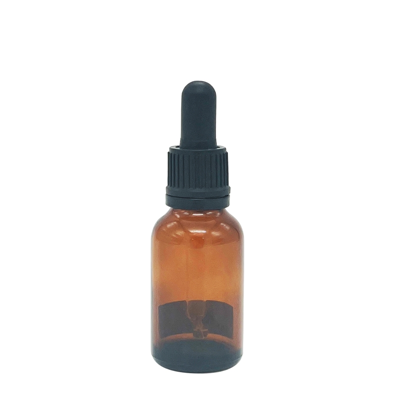 25ml Amber Drip Btl (China) & 18mm Black T/T Dropper