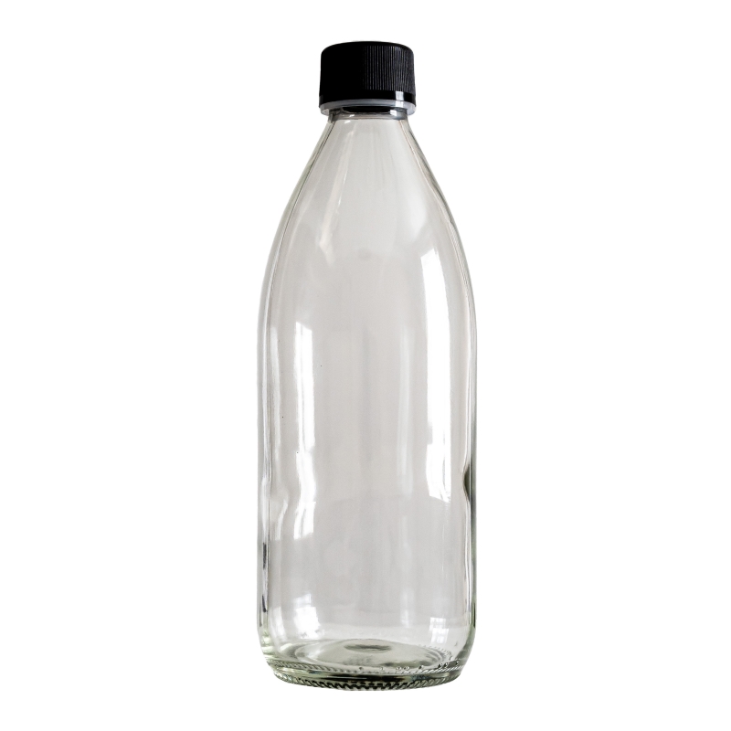 500ml Flint Water Bottle & 28mm Black Nera Tampertel Cap