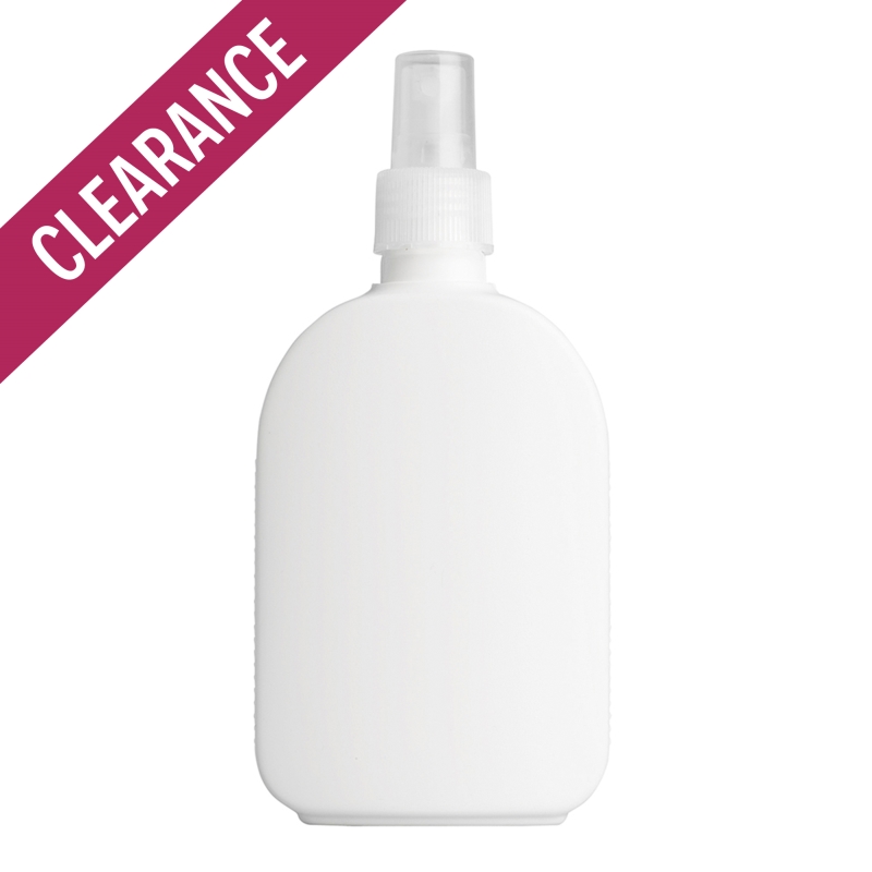250ml White Flask & 24mm Natural Ribbed Mist