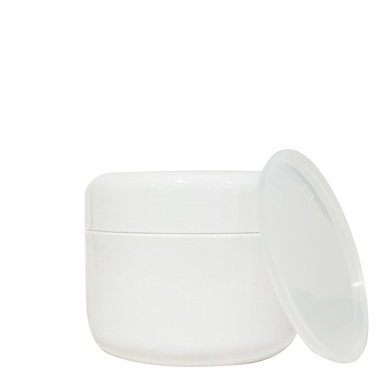250g White Plastic Cos Pot & White Lid & Casaseal