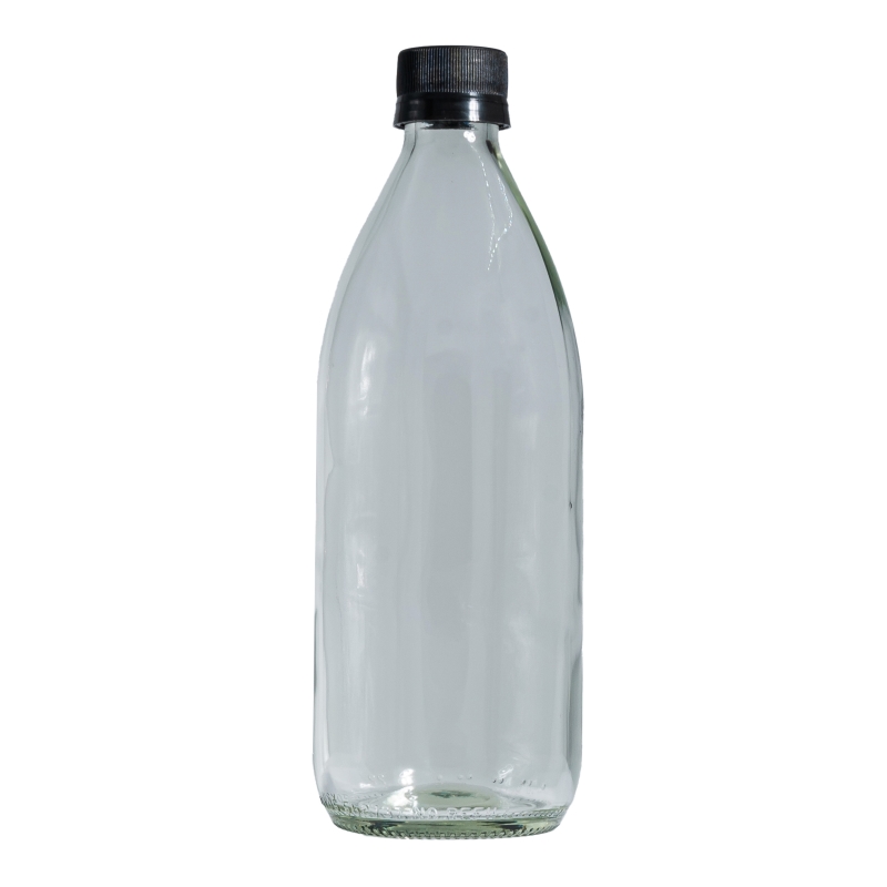 500ml Flint Water Bottle & 28mm Black Alcoa T/T Cap