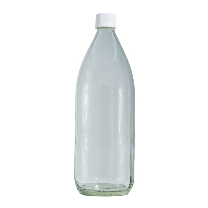 1000ml Flint Water Bottle & 28mm White Alcoa T/T Cap