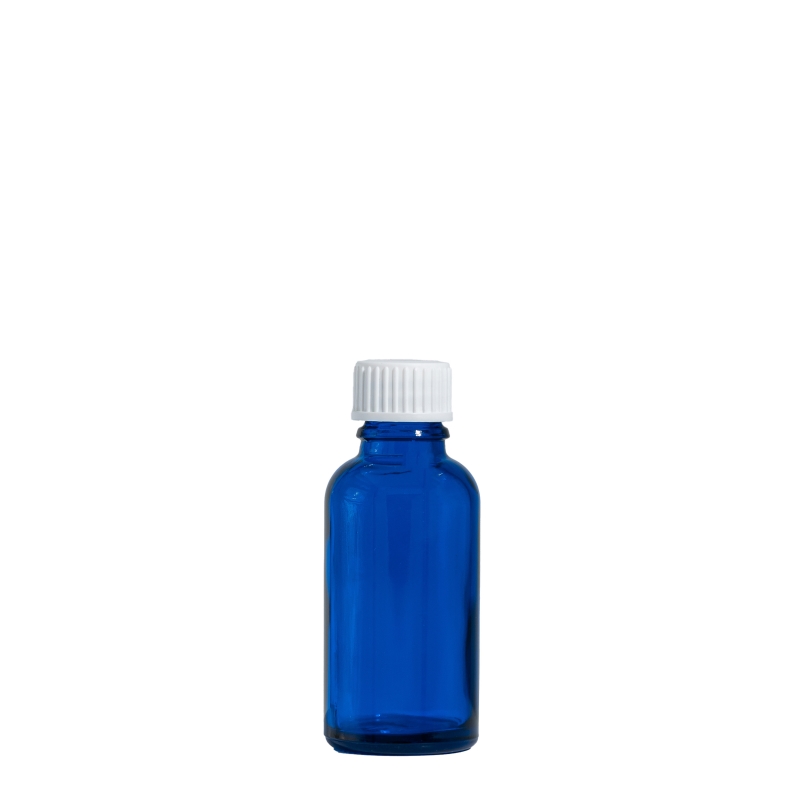 30ml Blue Drip Btl (China) & 18mm White Foam Wad Cap