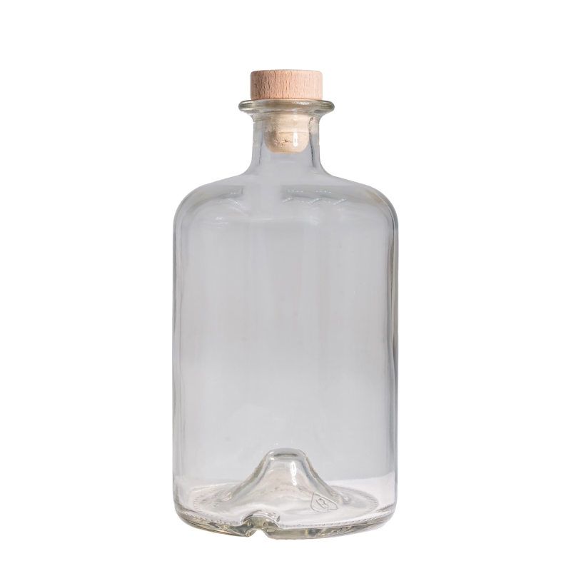 700ml Clear Herbalist Btl & 19.5mm Wooden Cork (LubcorkP2X)