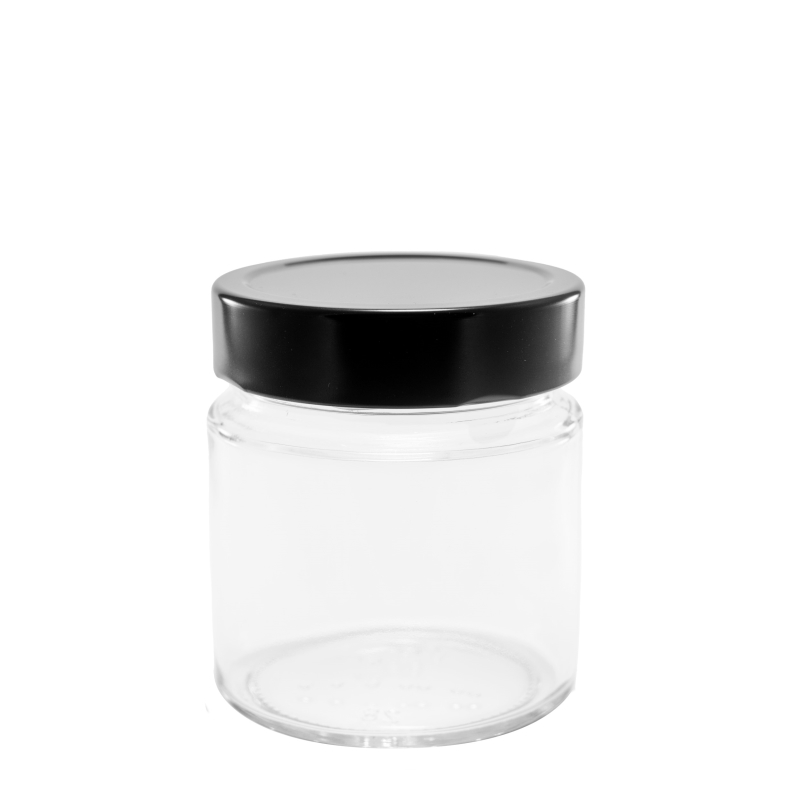 212ml Ergo Deep Twist Jar & 70mm Black Deep Twist Cap