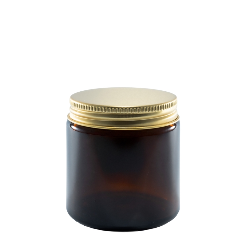 120g Amber Cos Pot & 58mm Gold Alum Wad Cap (120ml)