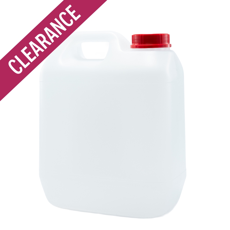 2 Litre Natural Plastic Jerry Can & 38mm Red T/T Cap